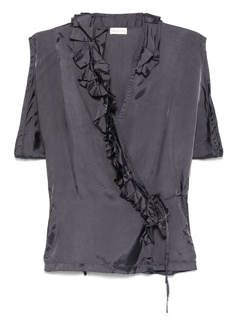Top con ruches clematis in girigio Dries van noten - donna DRIES VAN NOTEN | 2510107391427506
